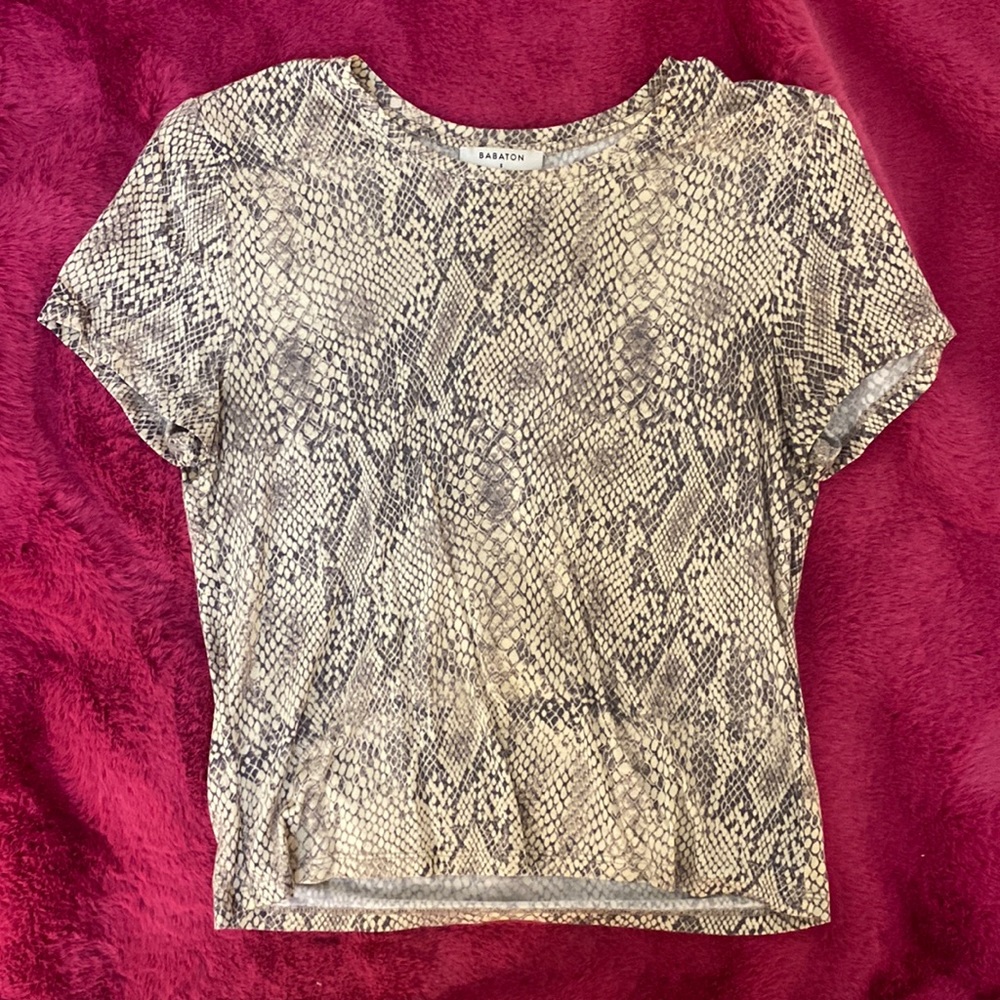 aritzia snake print top